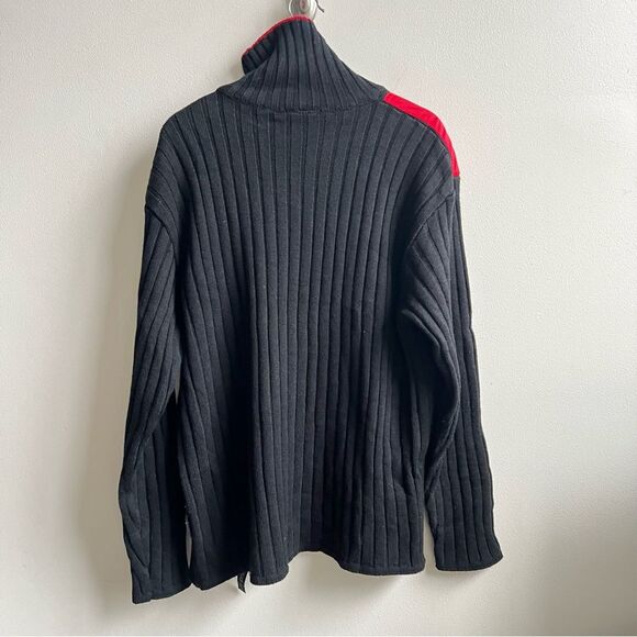 VTG Versace Jeans Coture Full Zip Ribbed Long Sleeve Sweater jacket Mens XXL - Picture 3 of 16